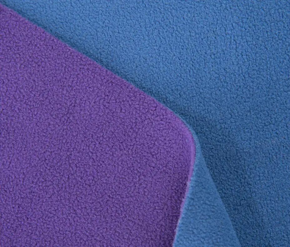 100 Polyester Polar Fleece Laminated With Polar Fleece Fabric For