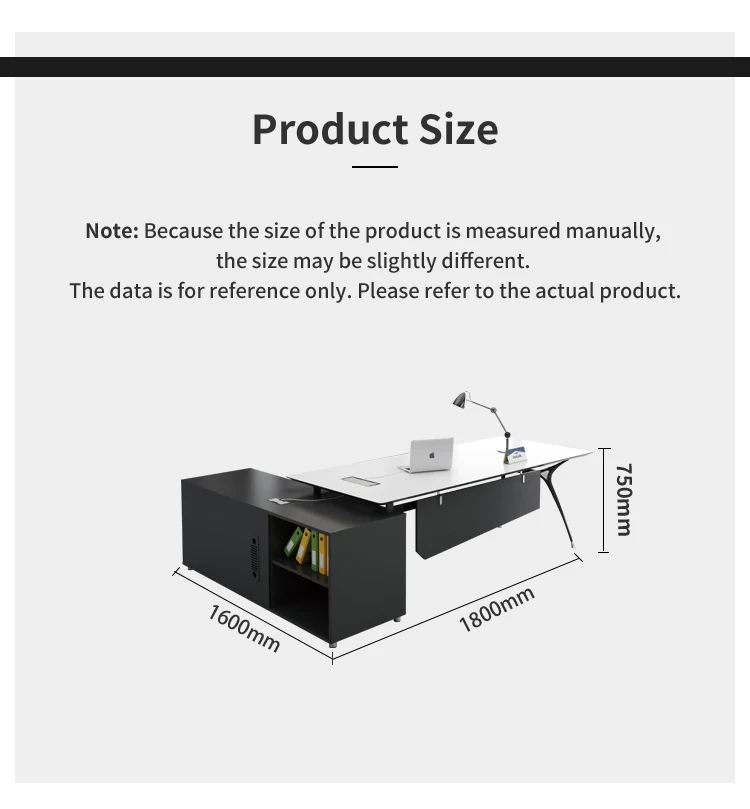 Wooden Material Office Furniture Concise Shape Design Table Executive Modern Appearance Desk