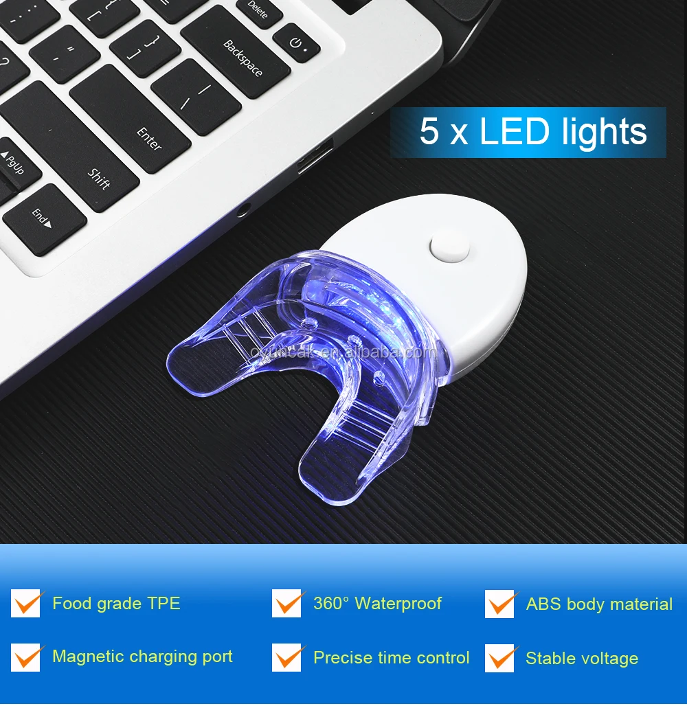 Custom Package Design Smart Teeth Whitening Kit With 5 Lamp Oral