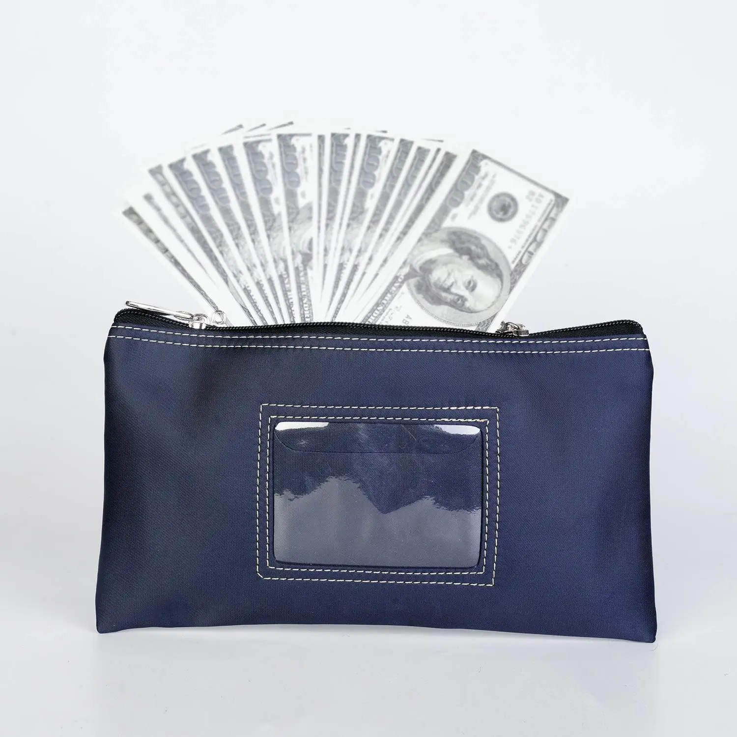 2024 Custom Lockable Bank Deposit Bag With Upgraded Zipper,Multipurpose Storage Zipper Pouch