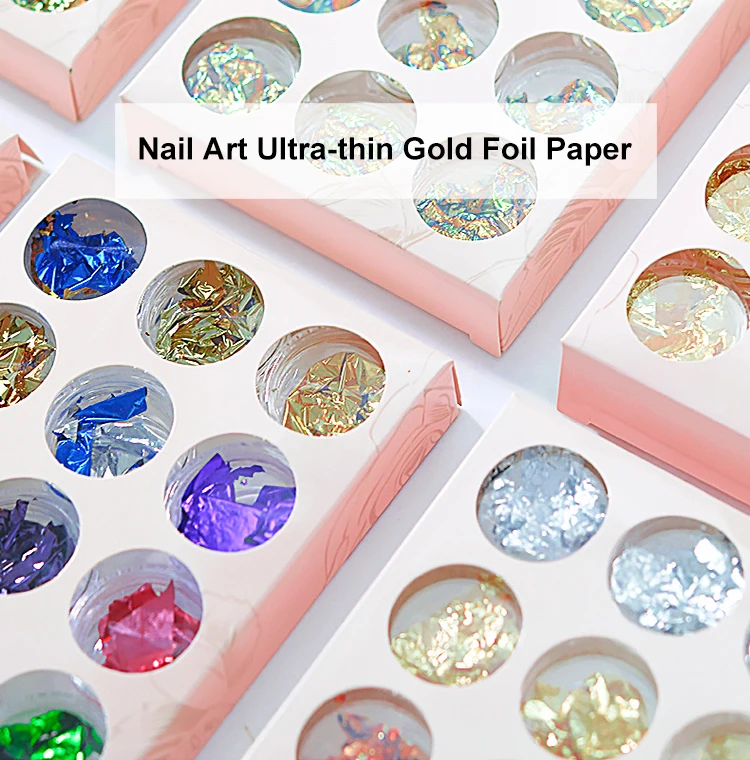 Colorful Nail Art Applique Oval Sequins Horse Eye Gold Sequins Nail
