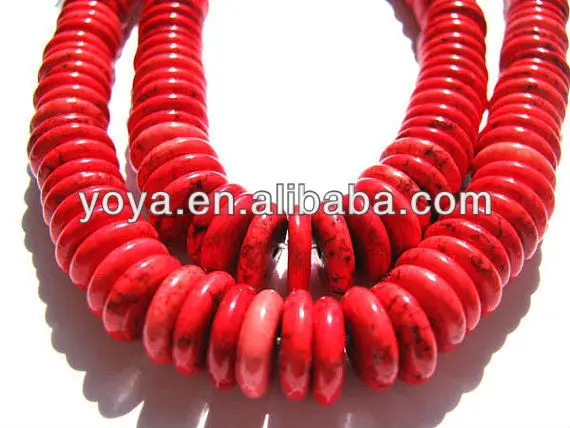 Colorful Turquoise Magnesite Rondelle Beads,Stone Rondelle Beads.jpg