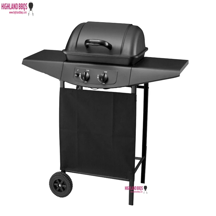 Outdoor Smokeless Commercial Bbq Grill Trolley 2 Burner Portable Gas Grill Buy Gas Barbeque 7058