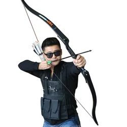 Recurve 30-50Lbs 56 Inches Hunting Bow Recurve Bow With Sight Arrow Rest For Right Hand User Archery Hunting Shooting