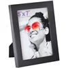 8x10 Solid Wood High Definition Glass Black Photo Frame for Table Top Display and Wall Mounting