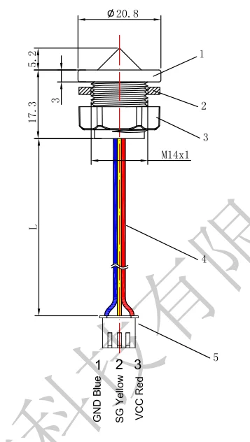 Fs-ir02 3 Pin Water Detection Sensor Level Control Usage Resistive Fuel ...