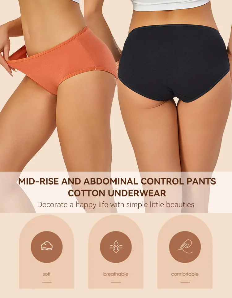New Arrival Cotton Seamless Women's Panties Breathable and Antibacterial Ladies Panties Women's Underwear Custom OEM Supplier