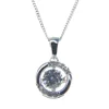 Fine Jewelry Dancing diamond Pendant silver For Wedding Jewelry With Zircon DR022048P