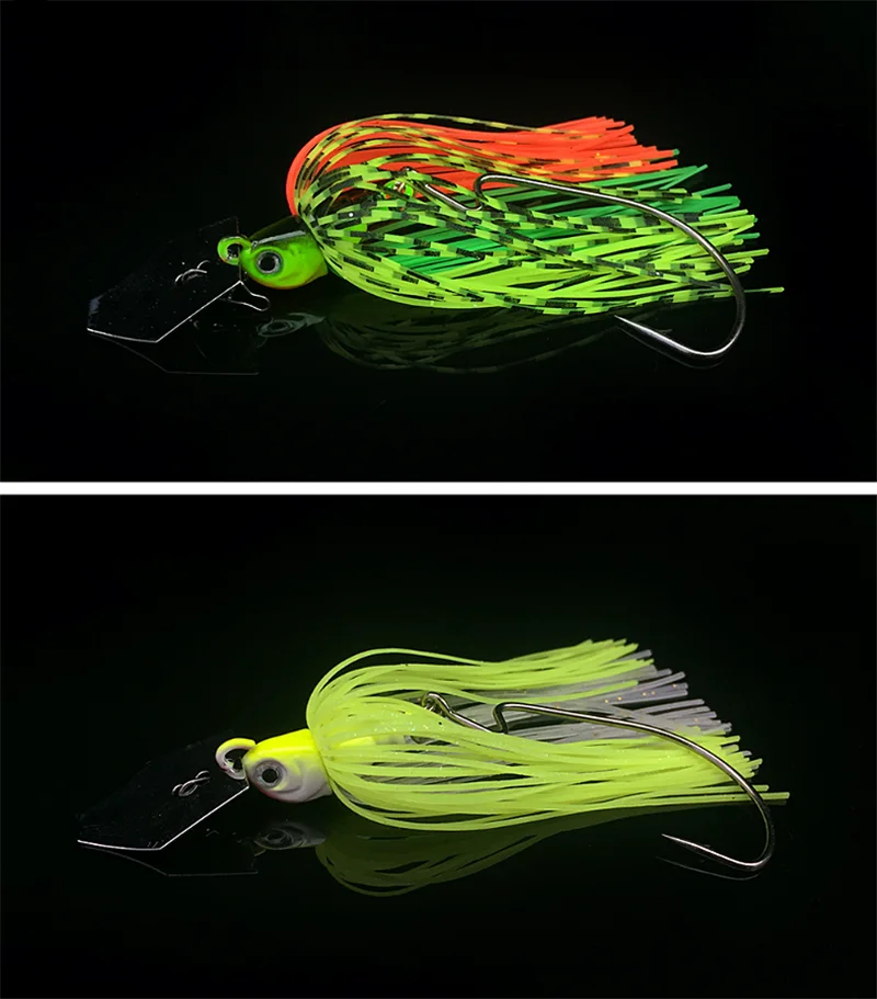 Spinner Bait Rubberskirt Fishing Lures Sequinsocean Chatterbaitbass