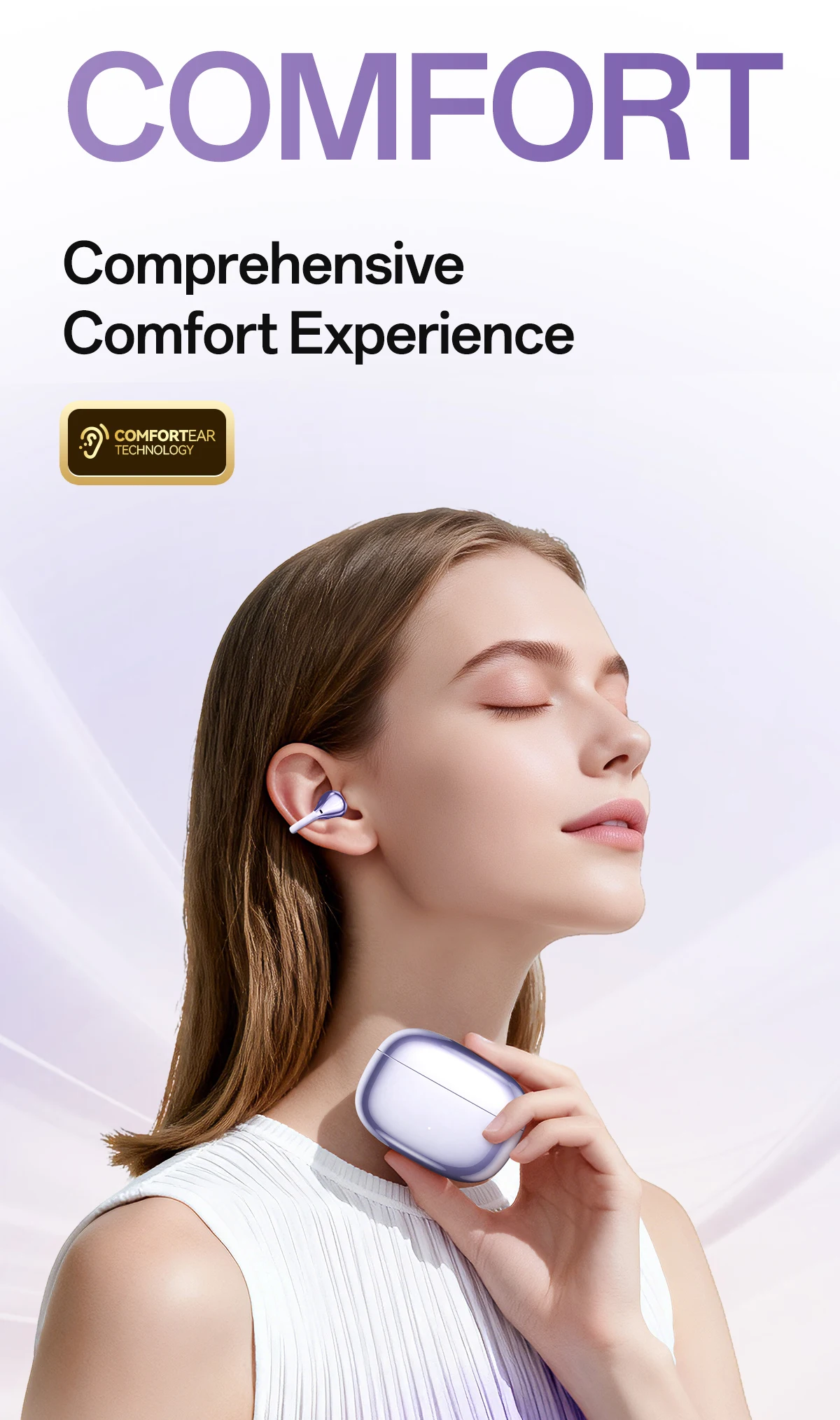 M159 OEM ODM Open Ear Clip Wireless Earbuds BT 6.0 40H Battery LED HD Calling ENC Waterproof Dual Transducers Custom Logo