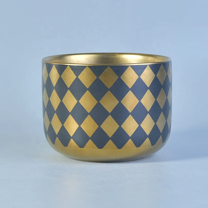 Luxury Gold Ceramic Candle Jars
