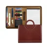 MoKo Leather Padfolio Portfolio Folder Business Portfolio Organizer with Handle for laptops/ documents