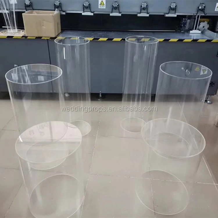 Fashion Round Pillar Cake Stand Cylinder Plinth Acrylic Pedestal Buy