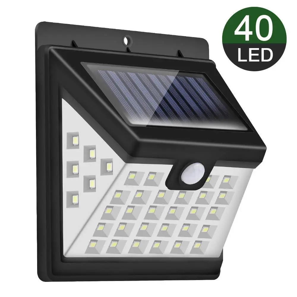 DIFUL Solar Wall Light 40 Led Garden Outdoor Decoration Environment Friendly CE Factory Supply ABS Solar LED Lights Wholesale