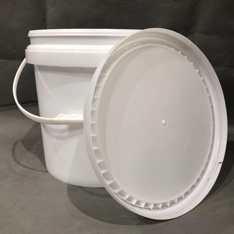 2 Gallons Pp Buckets Round Oil Pail With Handle Spout Lids Plastic