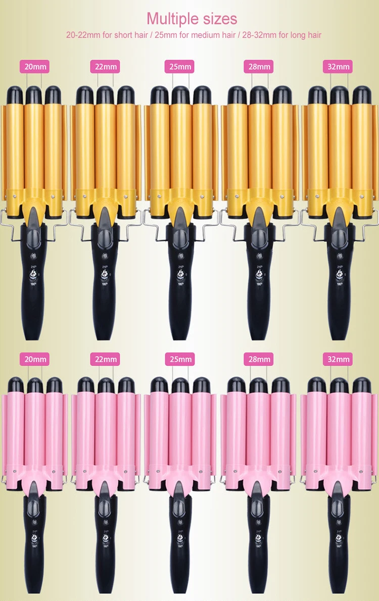 2020 New Product Korean Egg Roll Head Warming 3 Barrel Ceramic Electric