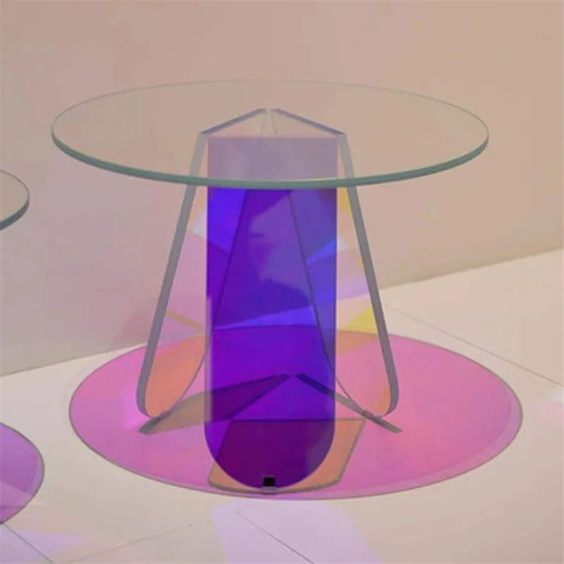 Factory Price Customizable Rainbow Acrylic Coffee Table Small Side Table Buy Acrylic Rainbow