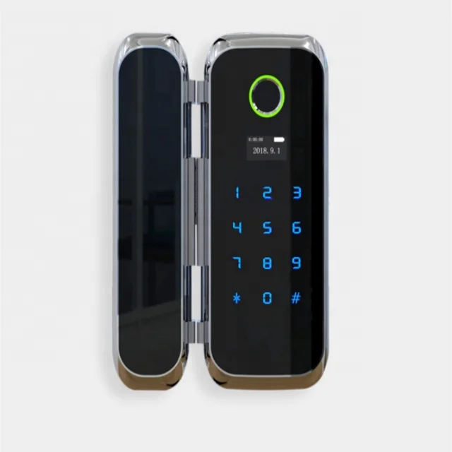 
TTLOCK smart door lock+ remote control + Rfid Card+ fingerprint for all glass door lock 
