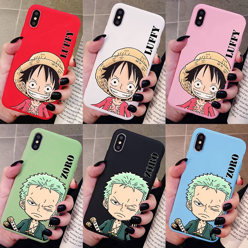 One Piece Luffy Zoro Phone Case For Iphone 13 12 11 Pro Xr X Xs Max 8 7 6 Plus 6s 5s Se Frosted Silicone Cases Soft Back Cover Buy For