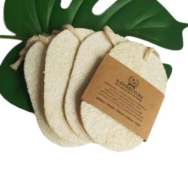 Natural Loofah Sponge Dish Kitchen Sponge Biodegradable Body Shower Loofah Dish Washing Scrub