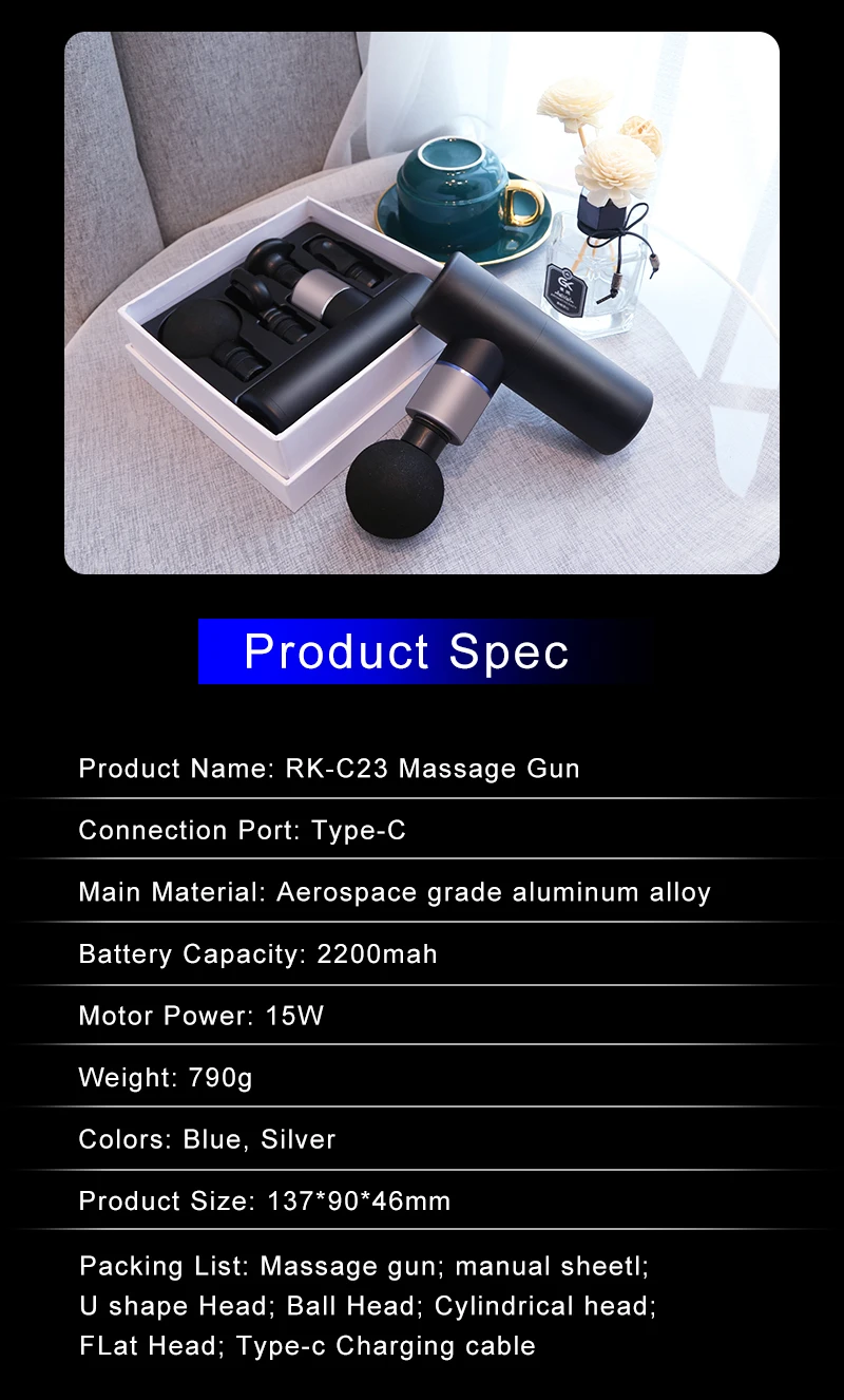 2020 Best Mini Deep Tissue Muscle Vibration Massage Gun Manufacture