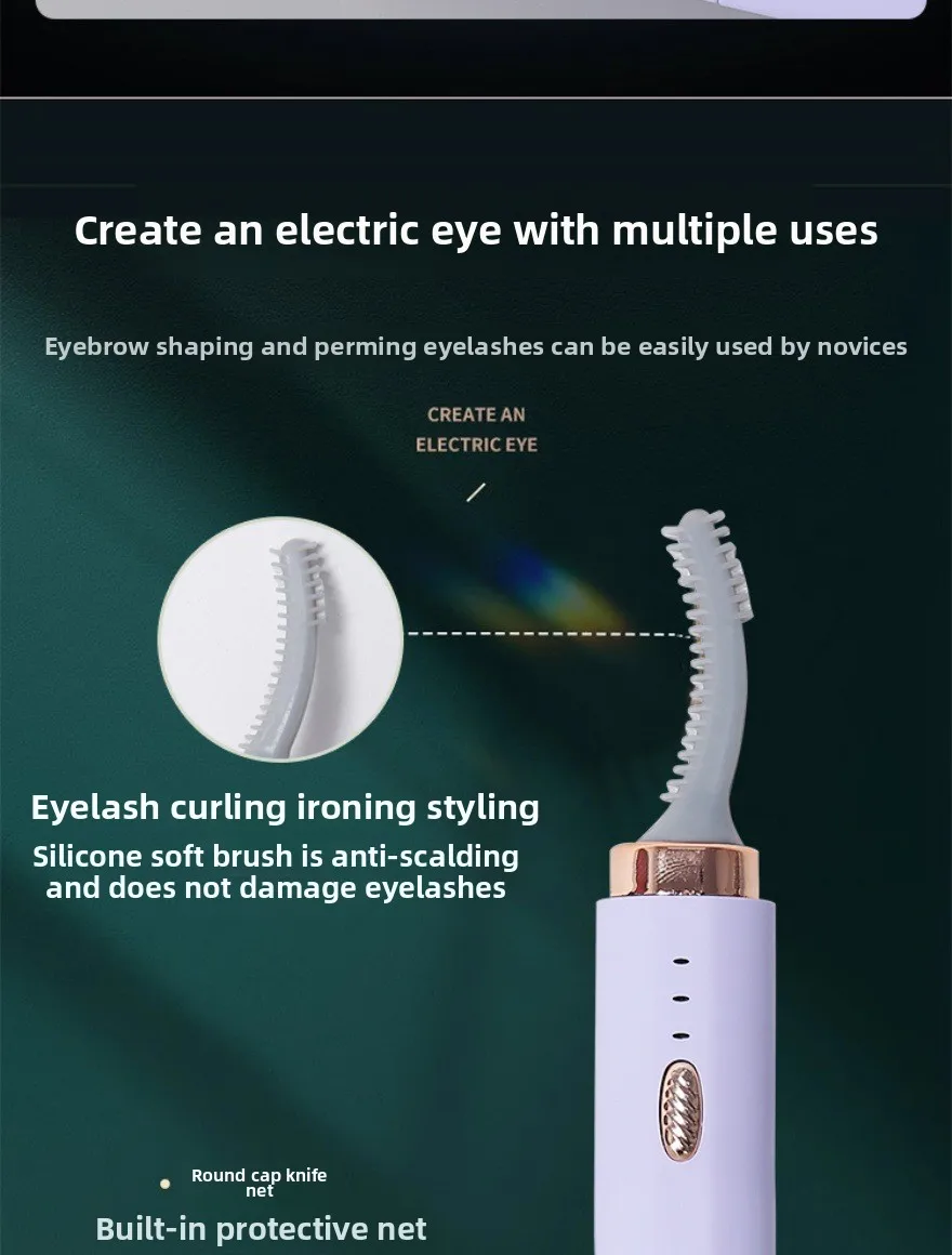 2-in-1 Electric Eyelash Curler and Eyebrow Shaper for Women Trending Household Eyelash Brush
