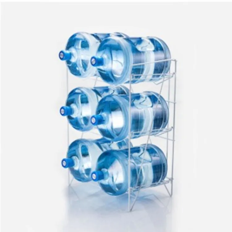 Powder Coated Metal Wire 5 Gallon Display Water Bottle Stand Rack For