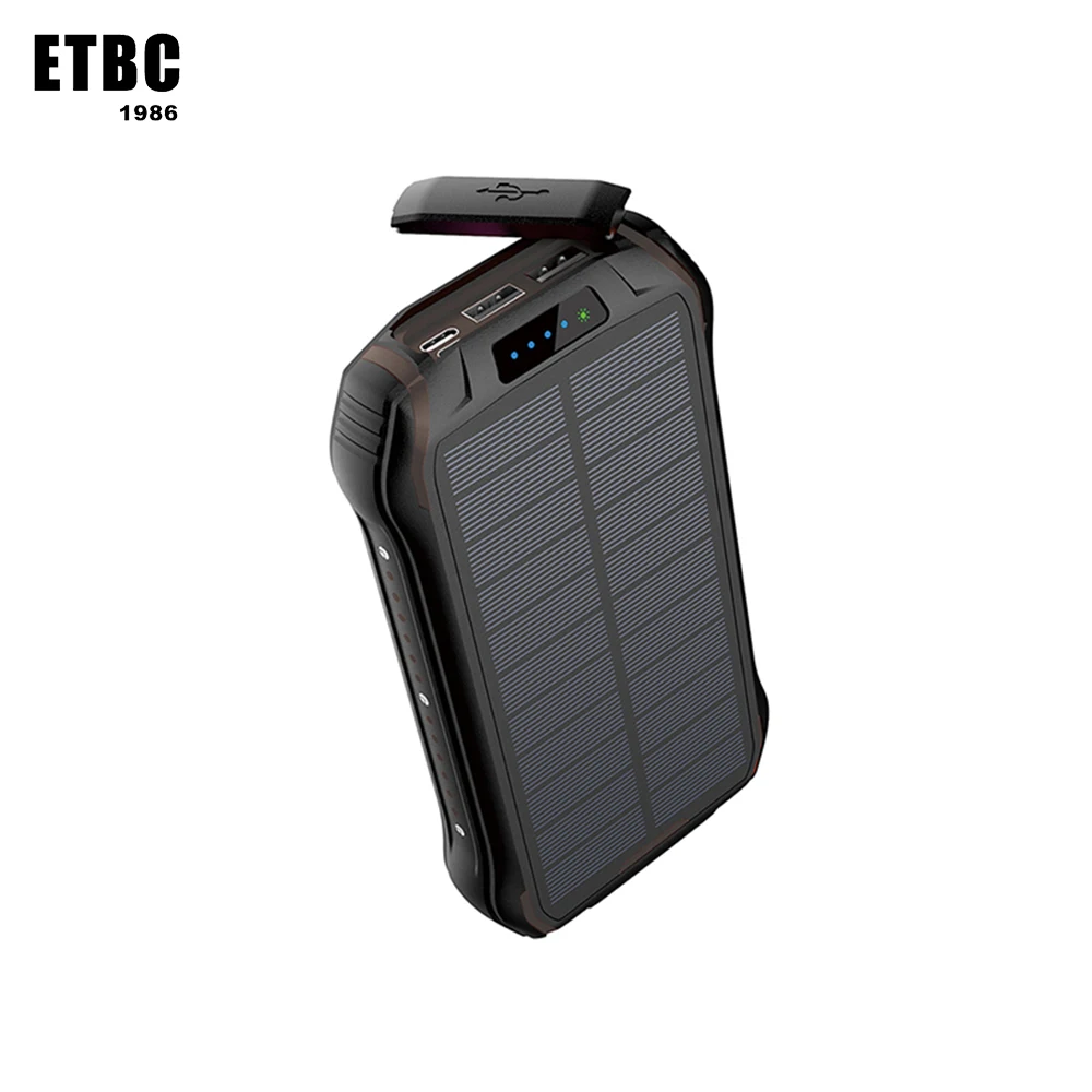 Wireless Waterproof Mobile Solar Charger Power Banks 20000mah Solar Power Bank With LED Light - ANKUX.COM