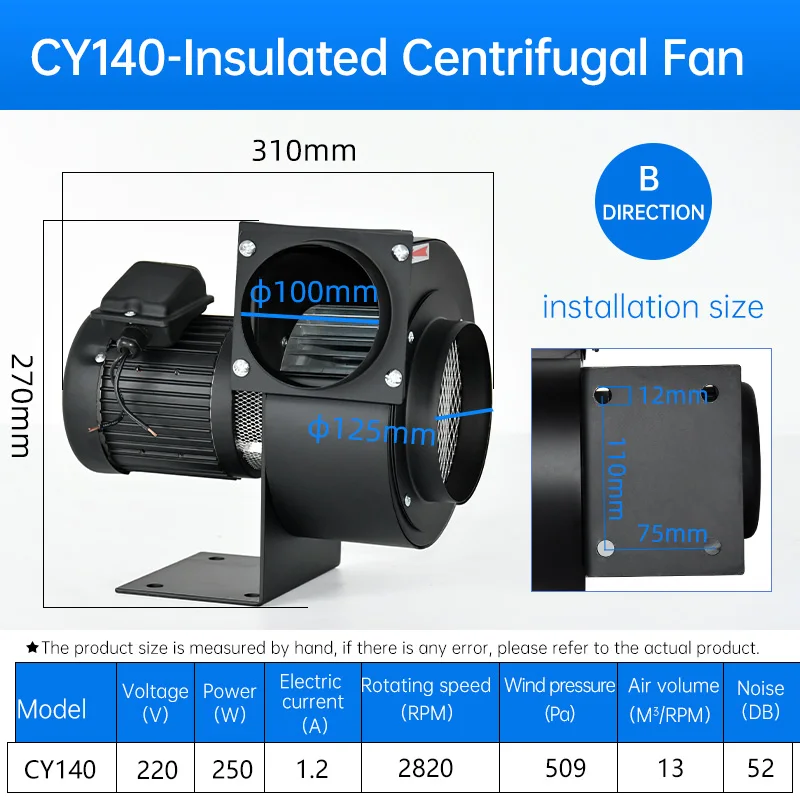 Centrifugal Fan, YCZX, CY140, 220V/380V - detail 6