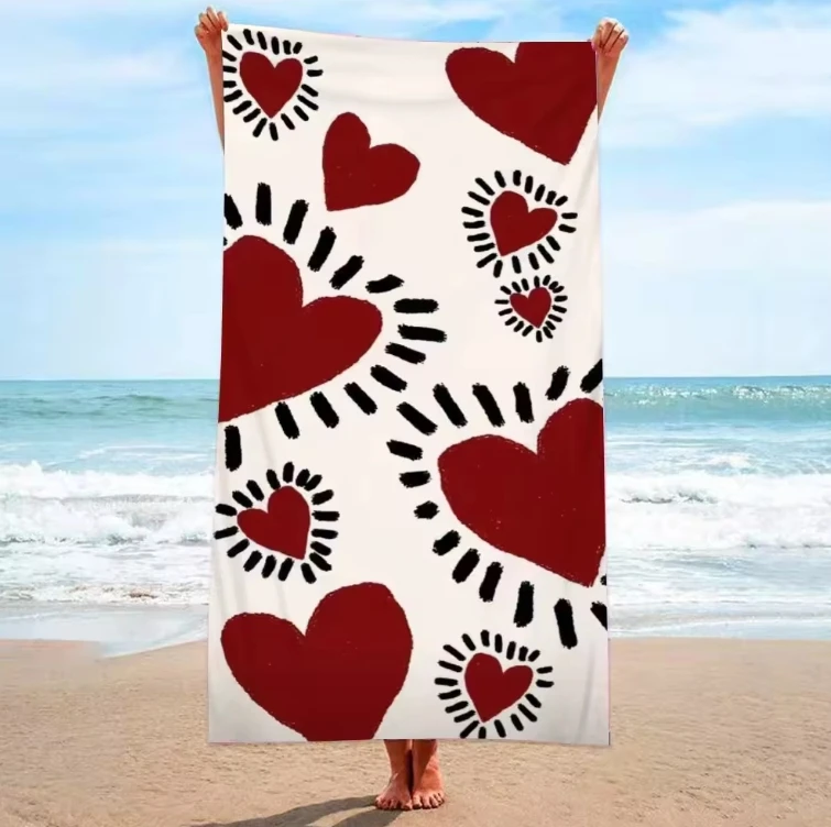 Wholesale 100*180cm Microfiber Beach Towels Customized Checkered Floral Pattern Fashionable Turkish Summer Compressed Travel Gym manufacture