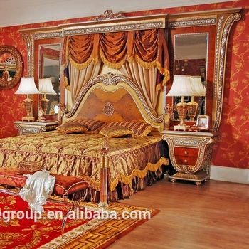Art10000 Italian Style Bedroom Furniture Antique Wood Bed Dubai