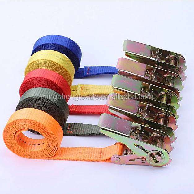 25mm Ratchet Straps Tie Down 1-10m Long Thicken Heavy Duty Lorry Cargo Lashing 