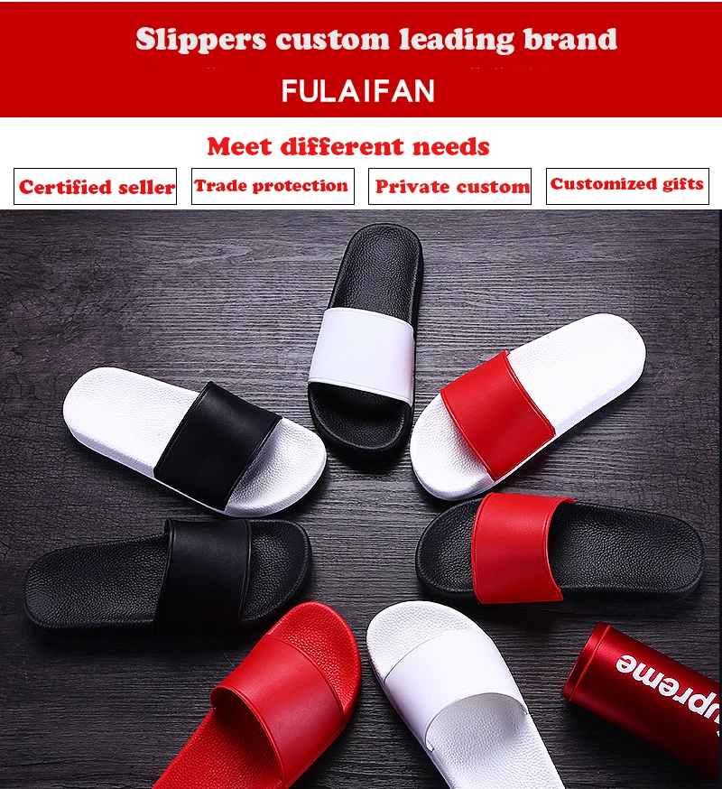 Slippers Custom Made Logo Fashion Street Brand Nonslip Beach Indoor