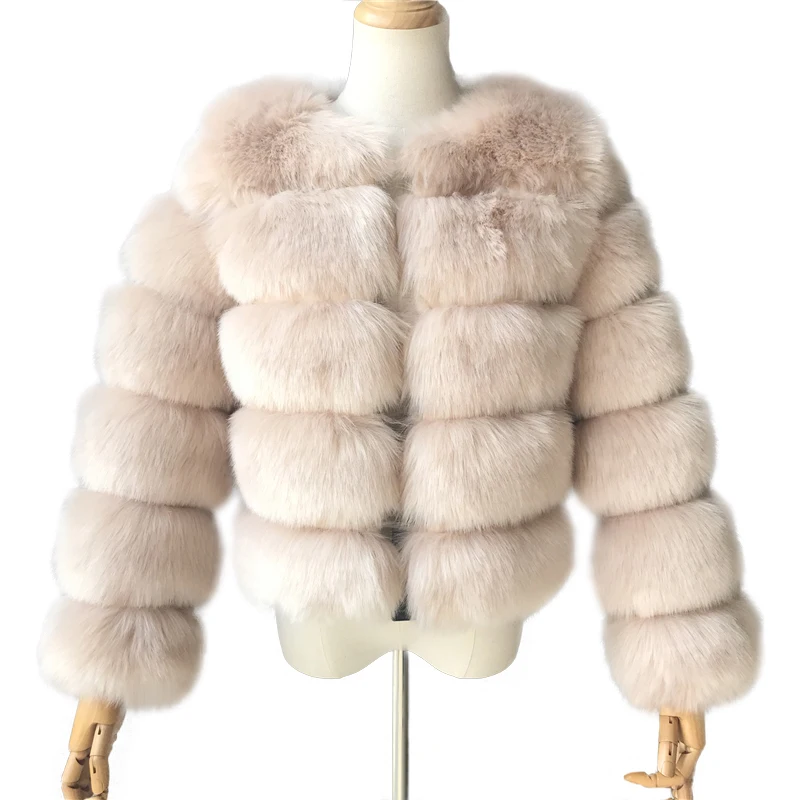 2020 New Arrival Factory Wholesale Faux Fur Coat Winter Women Custom