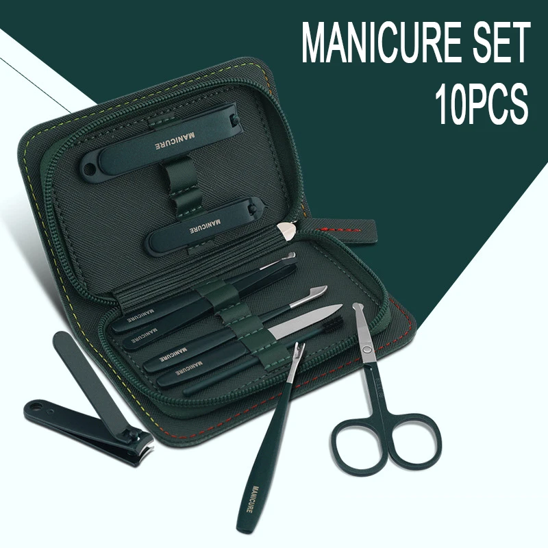 product factory hot sale manicure set personal care nail clipper kit 9 pcs manicure set-4
