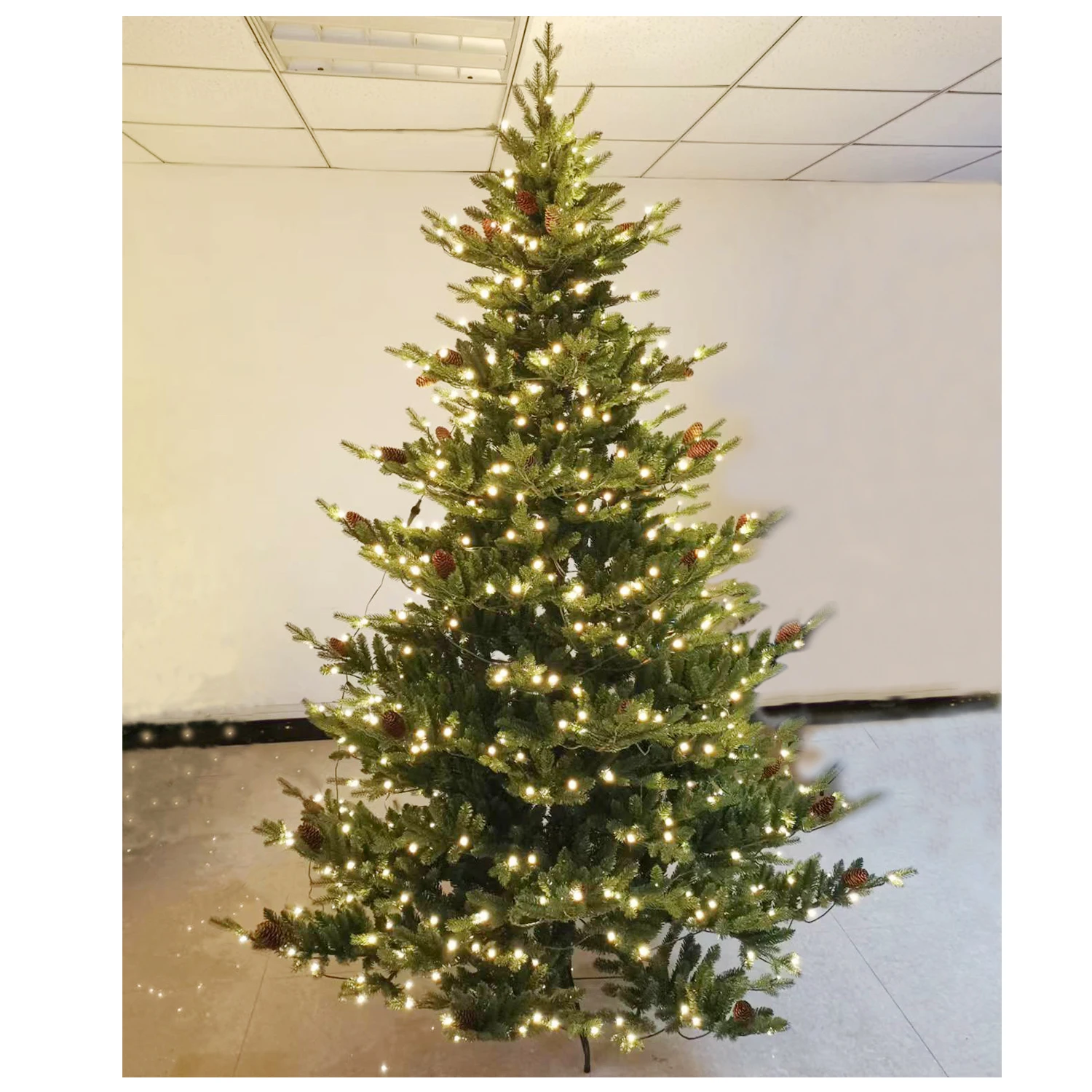 Wholesale 210cm Luxury Christmas Tree High Quality Thick PE + PVC Mixed LED Ornaments for Xmas Party Decoration factory
