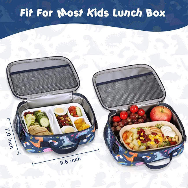 Kids Lunch Bag for Boys and Girls Insulated Lunch Kit for School and Travel