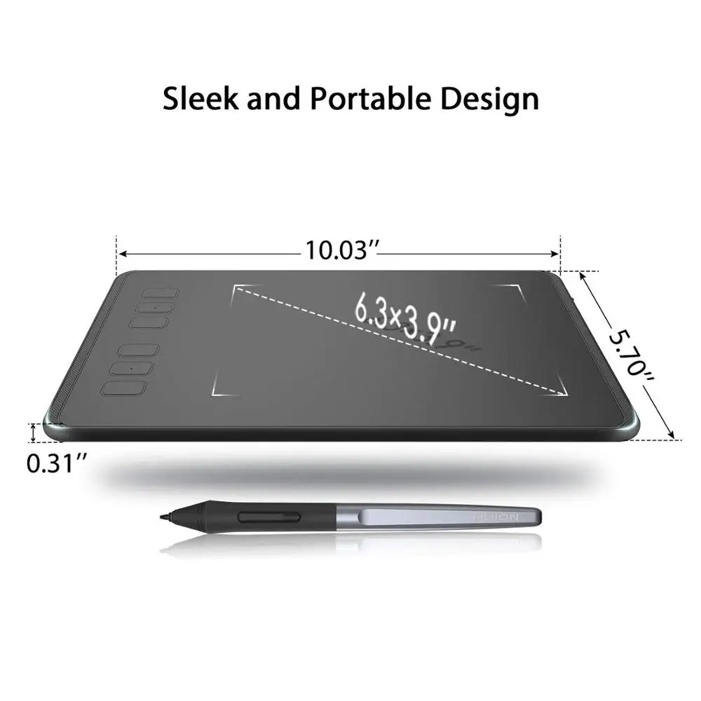 Huion H640p 8192 Levels Pressure Sensitivity Digital Signature Drawing ...