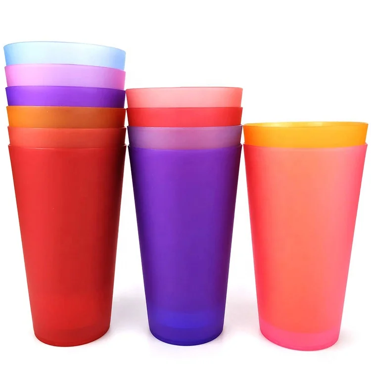 Unbreakable Bpa Free Drinking Glasses Reusable 20 Ounce Plastic