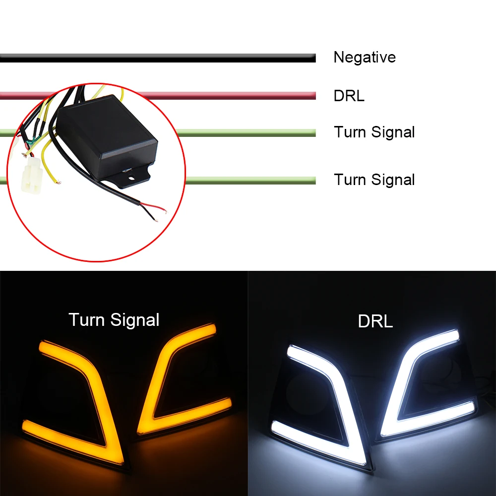 High Quality Plug & Play LED Daytime Running Light DRL Amber Turn Signal Kit for TOYOTA COROLLA 2014 2015 2016