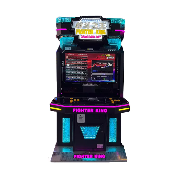 2 Player Coin-Operated Arcade Game Machine Fighter King Indoor Game for Kids Metal Cabinet in Shopping Mall factory