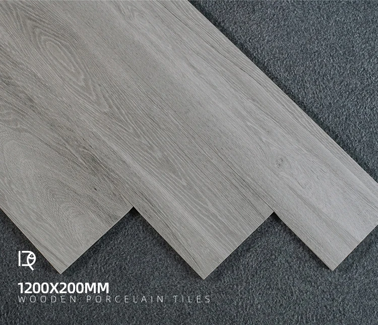 1200*200mm Grey Porcelain Wood Plank floor Tile Non-slip Glazed Tile Flooring Gray Rustic Wooden Plank Ceramic Tiles