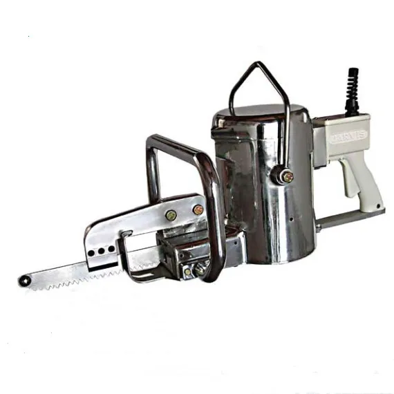 Easy-to-operate open chest saw for cattle slaughterhouses