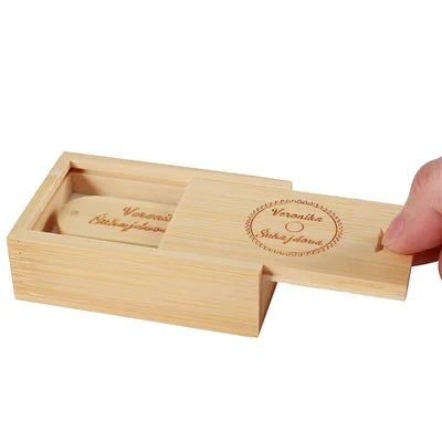 Factory Bamboo Custom U Disk USB 2.0 3.0 Flash Drive Promo Gift USB Stick With Wood Box 500MB 2GB 8GB 32GB 64GB 128GB - ANKUX.COM
