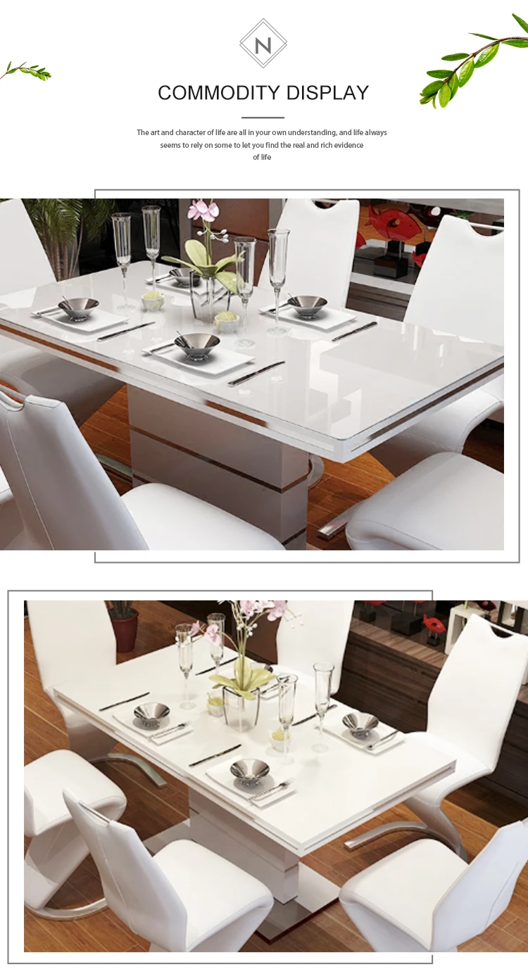 Luxury Italian Leather Dinner Dining Table And Chairs 6 Luxury Dinning
