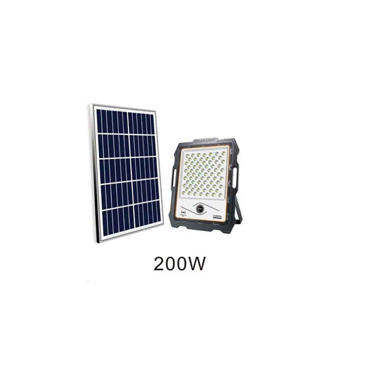 High quality  outdoor remote control camera 100w 200w 300w 400w solar led flood light