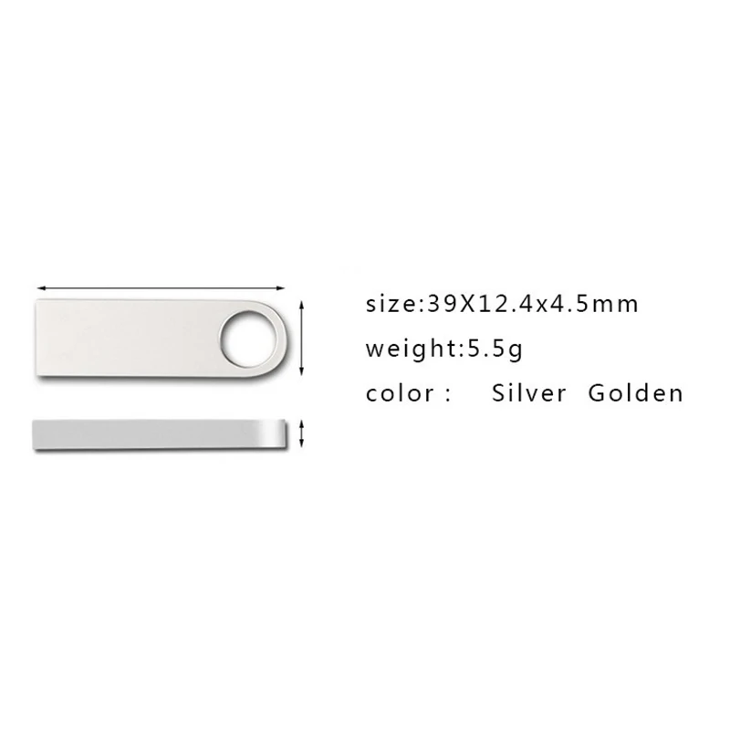 Stainless Steel USB 2.0 Pen Drive 32GB Flash Drive 8GB 16GB Pendrive USB Memory Stick with Keychain Flash Drive - ANKUX.COM