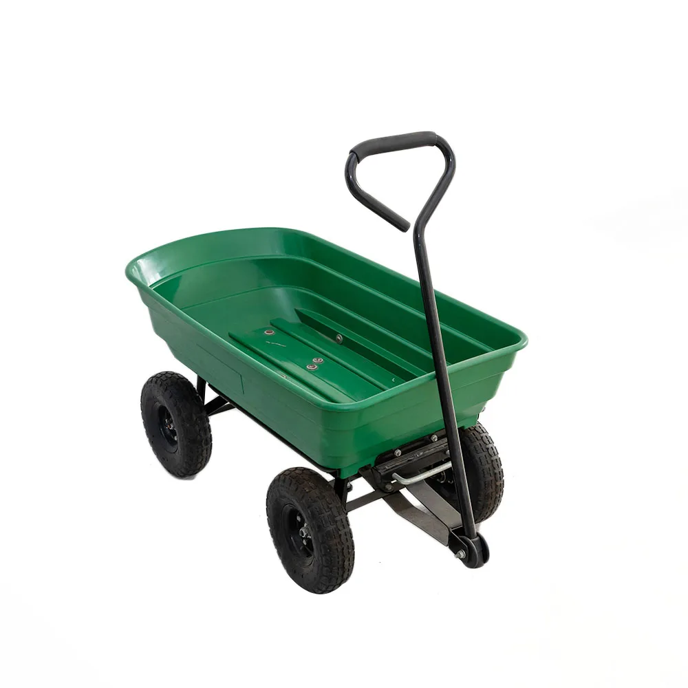 Heavy Duty Dump Garden And Lawn Four Wheels Tool Cart - Buy 4 Wheel 