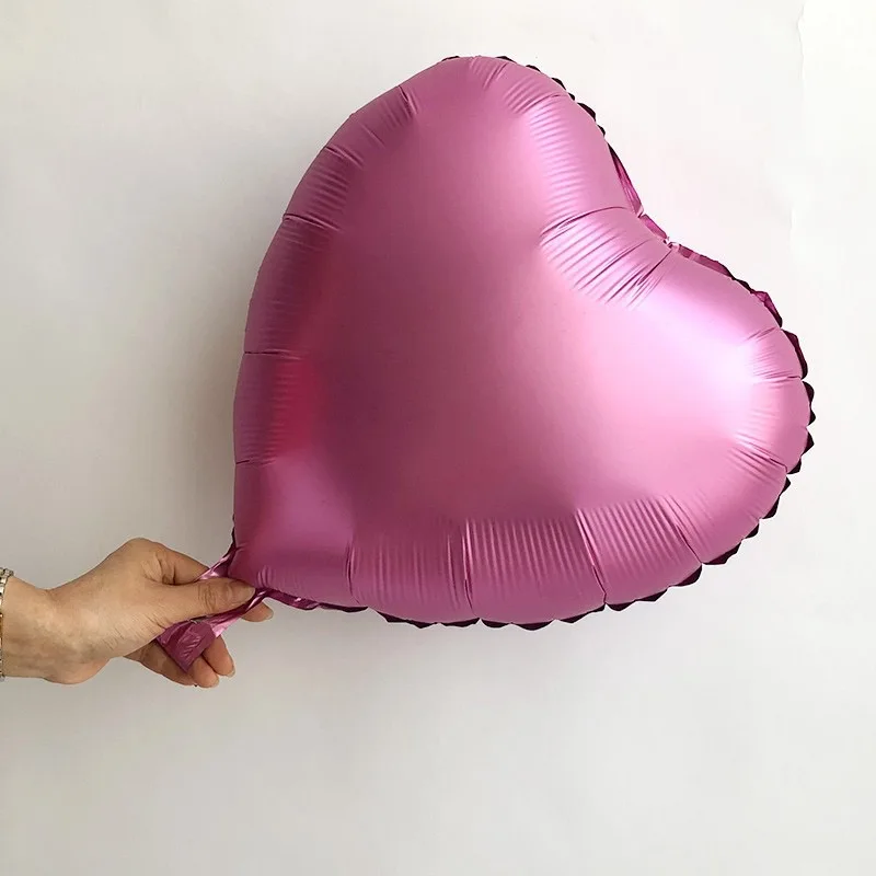 18inch Party Balloons Love Metal Matte Heart Shaped Foil Balloons ...