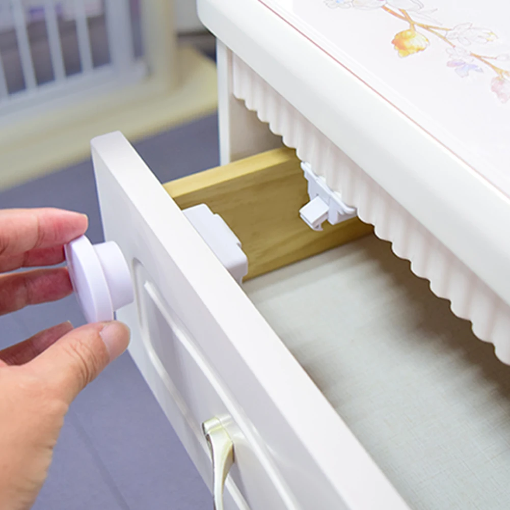 Child Safety Magnetic Cabinet Locks - Magnetic Baby Adhesive Mount Cabinet Drawer Child Safety Lock No Tools